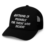 RKGodisGoodLK Anything is Possible for Those Who Believe Hat – Inspirational Mesh Back Cap, Adjustable Unisex Snapback