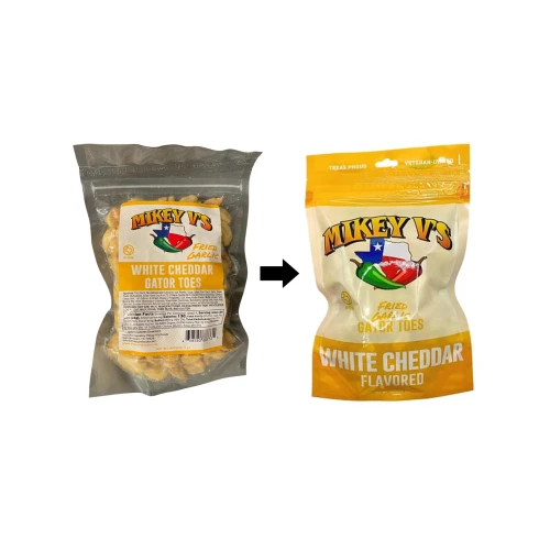 Mikey V's White Cheddar "Gator Toes", Deep Fried Garlic Snacks 3.9oz. - Image 4