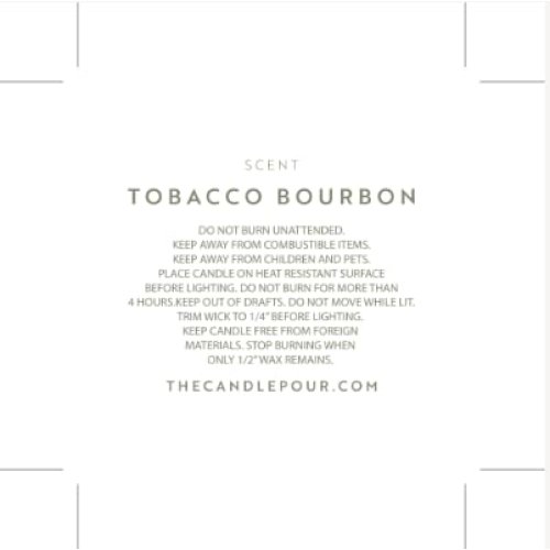 The Candle Pour Tobacco and Bourbon Hand Poured Luxury/Premium Candle, 6oz. - Image 4