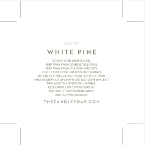 The Candle Pour White Pine Scent Hand Poured Luxury/Premium Candle, 6oz. - Image 5