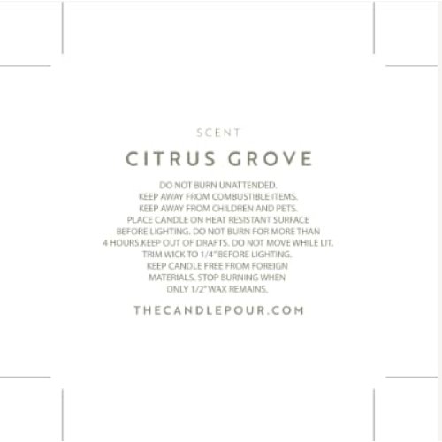 The Candle Pour Citrus Grove Scent Hand Poured Luxury/Premium Candle, 6oz. - Image 4