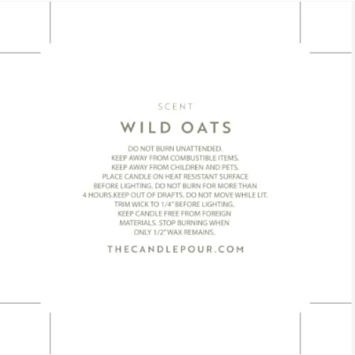 The Candle Pour Wild Oats Scent Hand Poured Luxury/Premium Candle, 6oz. - Image 3