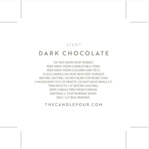 The Candle Pour Dark Chocolate Scent Hand Poured Luxury/Premium Candle, 6oz. - Image 3