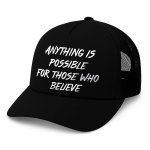 RKGodisGoodLK Anything is Possible for Those Who Believe Hat – Inspirational Mesh Back Cap, Adjustable Unisex Snapback