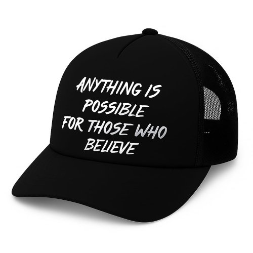 RKGodisGoodLK Anything is Possible for Those Who Believe Hat – Inspirational Mesh Back Cap, Adjustable Unisex Snapback - Image 1