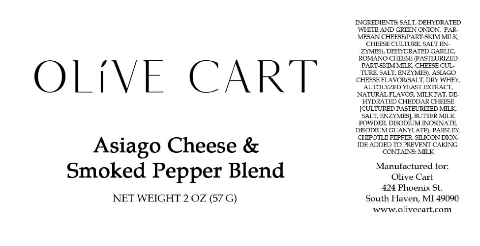 Asiago Cheese Seasoning with a Smoked Pepper Blend 2oz (Olive Cart) - Image 2