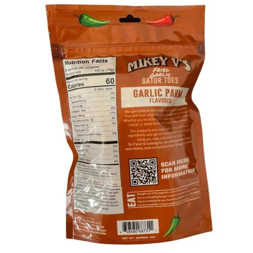 Mikey V's Garlic Parmesean "Gator Toes", Deep Fried Garlic Snacks, 3.9oz. - Image 6
