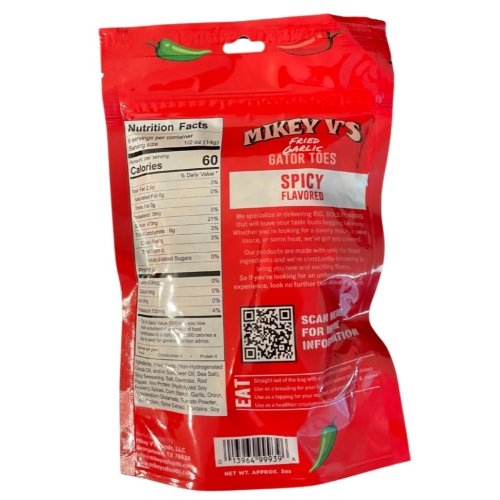 Mikey V's Spicy "Gator Toes", Deep Fried Garlic Snacks, 3.9oz. - Image 5