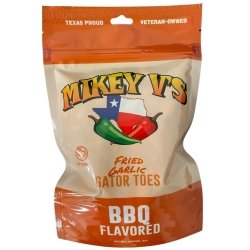 Mikey V's BBQ "Gator Toes", Deep Fried Garlic Snacks, 3.9oz.