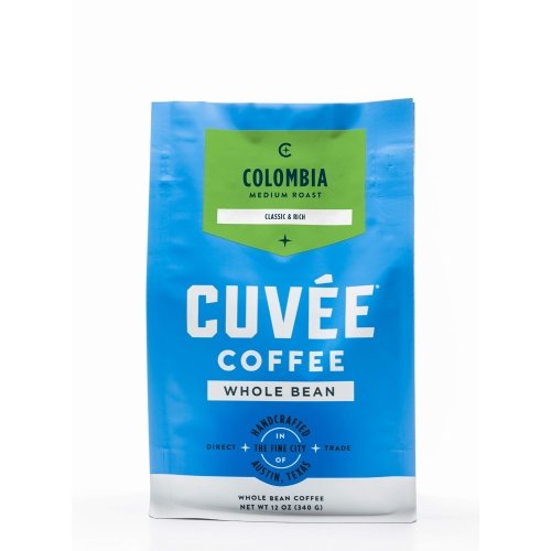CUVEE COFFEE Colombia – Single-Origin Whole Bean Coffee, 12oz Bag – Smooth & Balanced Medium Roast - Image 1