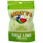 Mikey V's Chile Lime "Gator Toes", Deep Fried Garlic Snacks, 3.9oz.