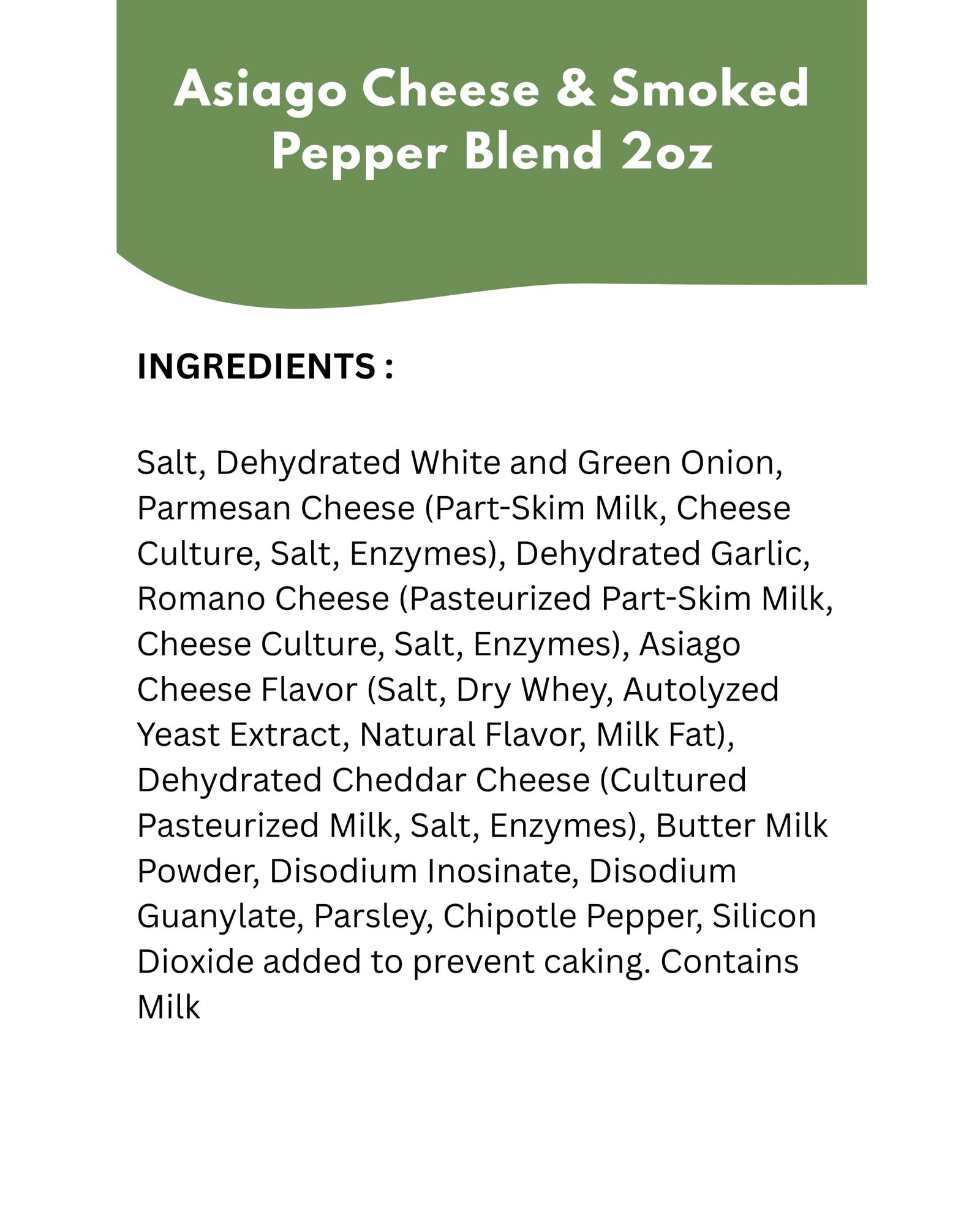 Asiago Cheese Seasoning with a Smoked Pepper Blend 2oz (Olive Cart) - Image 5