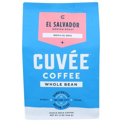 Cuvee Coffee El Salvador – Single Origin Medium Roast Whole Bean, 12 oz – Bright Tangerine & Plum Notes, Direct-Trade, Roasted in Austin - Image 1