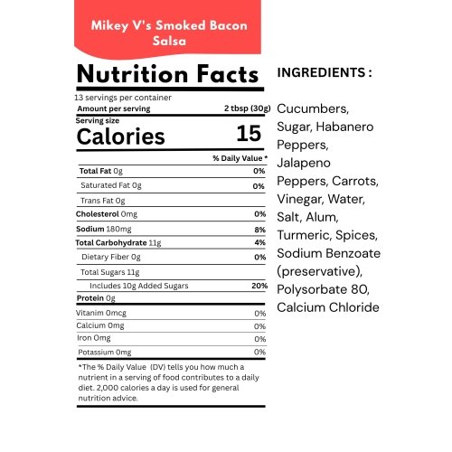 Mikey V's Smoked Bacon Salsa – Gourmet Medium Heat Salsa with Real Bacon & Bold Flavor – 16oz Jar - Image 3