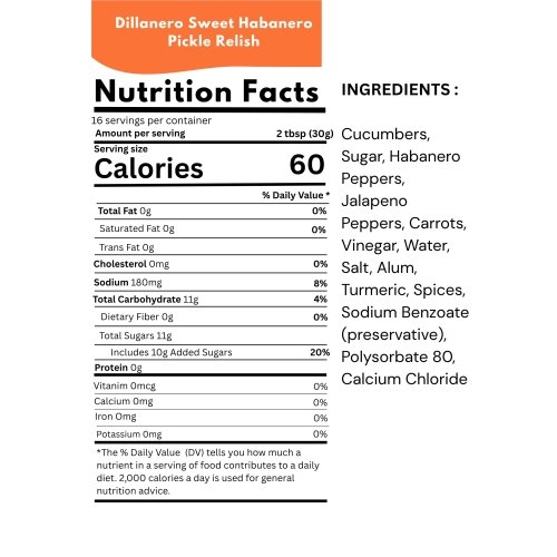 Dillanero Sweet Habanero Pickle Relish (Smither Family Kitchen), 17.5oz Jar - Image 4